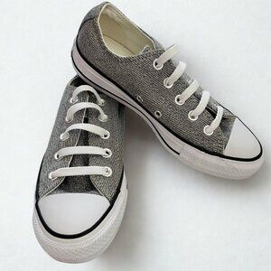 Converse All-Star Chuck Taylor Women’s Sneakers, Size 5.5, Silver Glitter